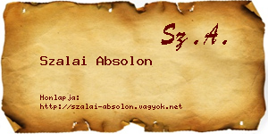 Szalai Absolon névjegykártya