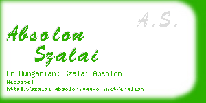 absolon szalai business card